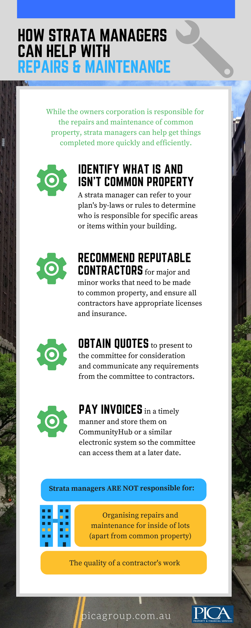 How a strata manager can help with repairs and maintenance