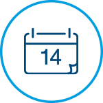 14-day collection process icon