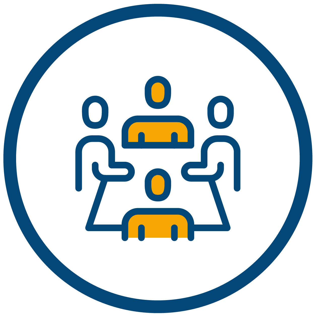 Business team meeting icon